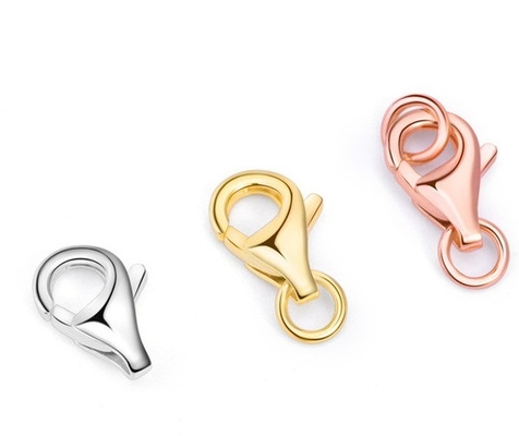 OEM ODM 18K Gold Lobster Clamp làm bằng tay DIY 925 Sterling Silver Lobster Clamp