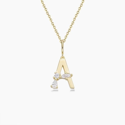 925 Sterling Silver CZ Letter Pendant trong đơn giản là 18K vàng bọc cho đồ trang sức thời trang