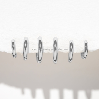 Kim cương tinh tế bạc tối giản 18K vàng 9MM 11MM 13MM Hoop Set cho FedEx DHL UPS TNT EMS Shipping