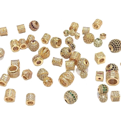 Không gian Beads Cubic Zircon cho kim loại kim loại kim loại