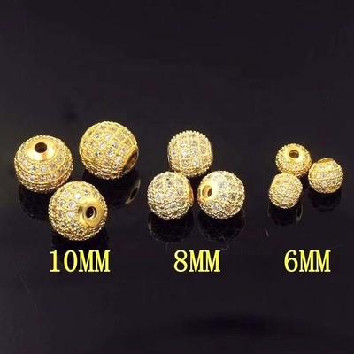Không gian Beads Cubic Zircon cho kim loại kim loại kim loại