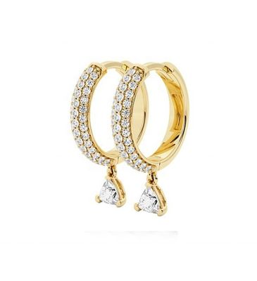 Đánh giá của bên thứ ba Chiếc tai dây chuyền kim cương bằng bạc 925 Sterling với mạ vàng hồng và 50 cặp MOQ