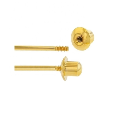 5MM 18k vàng bọc hoa bông tai trẻ em món quà hoàn hảo cho trẻ em trong 925 Sterling bạc