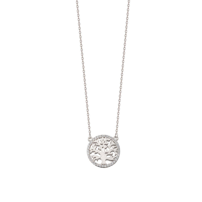 Lễ tiệc 18K vàng bọc Sterling bạc cây của cuộc sống dây chuyền vòng cổ cho phụ nữ