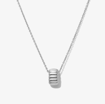 Vàng bọc 925 Sterling bạc đơn giản đơn hạt vòng tròn quyến rũ dây chuyền OEM