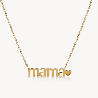 26mm 18K vàng bọc vòng cổ MAMA trái tim vòng cổ cho ngày của phụ nữ