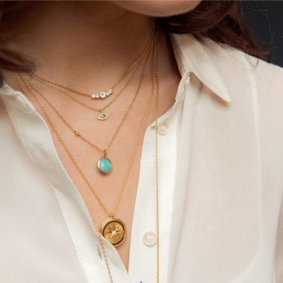 Dây chuyền đá quý Ruby mạ vàng 925 Sterling Silver kèm dây xích