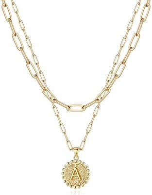 Vòng cổ xếp chồng với mặt dây chuyền đôi bằng bạc 925 thủ công, giao hàng trong 30 ngày