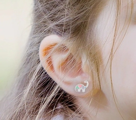 Vòng tai bằng bạc 925 cho bé gái