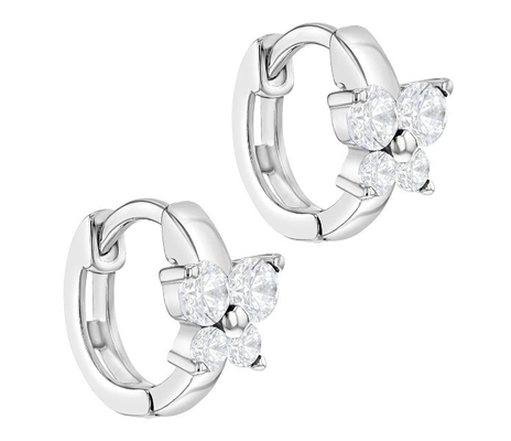 Sapphire Cubic Zircon Butterfly Huggies Bàn tai quà tặng