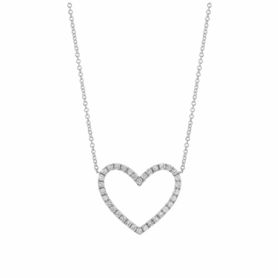 925 Sterling Silver Pave Diamond Love Necklace cho bạn gái