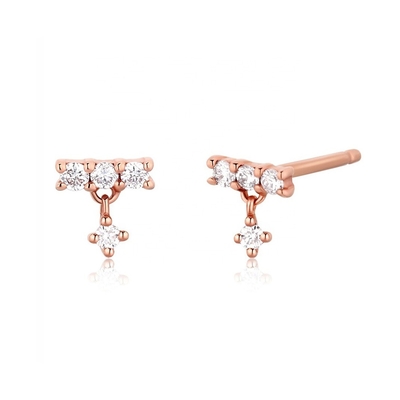 Vàng bọc 2022 Minialist Stud Bàn tai cho phụ nữ trong 925 Sterling bạc tùy chỉnh