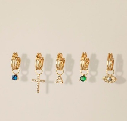 Logo 925 và tùy chỉnh Mini 18K Gold Charm ban đầu 925 Sterling Silver Personal Pendant
