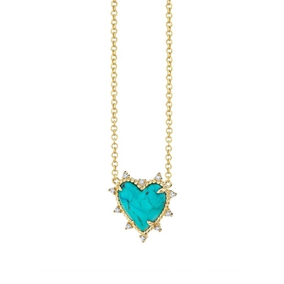 925 Sterling bạc dây chuyền đồ trang sức kim cương và màu xanh lam trái tim xoắn vòng cổ không dây chuyền ngọc trai