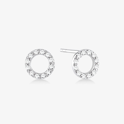 18K vàng bọc 925 Sterling bạc cổ điển tai nghe Stud cho cô gái phụ kiện thời trang