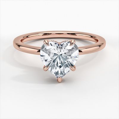 Engagement Bands or Rings Elegant White Gold Plated Heart Ring for Women's Jewelry