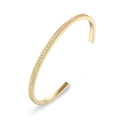 Phụ nữ có thể điều chỉnh vòng đeo tay với Pave Zircons 18K vàng trang sức