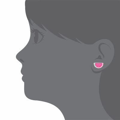 Ác bạc màu hồng và màu xanh lá cây Măng tây trẻ em vít trở lại tai để quà tặng dịp