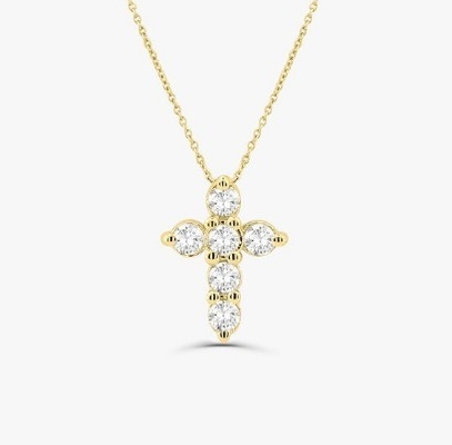 Đá Druzy Đá Kim cương Thập giá Đá tròn Đá sắc sảo 925 Silver Cross Pendant