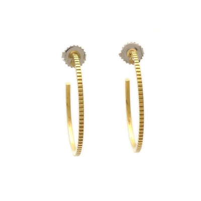 Đồng thời 925 Sterling bạc 18K vàng vòng tai với logo của khách hàng 30 * 30mm