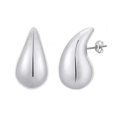 Logo tùy chỉnh 18K vàng bọc nước mắt rỗng Stud Băng tai cho các cô gái đồ trang sức Party