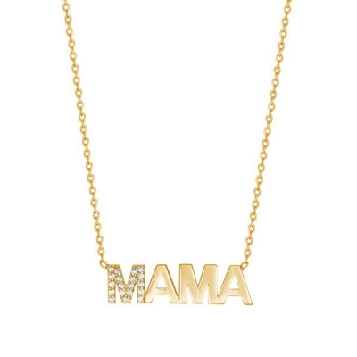 Hôn nhân 2022 MAMA độc đáo 18K vàng bán buôn Ngày của Mẹ quà tặng 925 Sterling bạc vòng cổ đồ trang