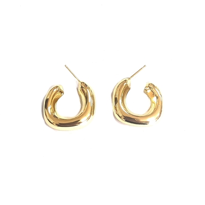 Tùy chỉnh 18K vàng đồng Hoop Bàn tai ODM nữ vàng Hoop Bàn tai