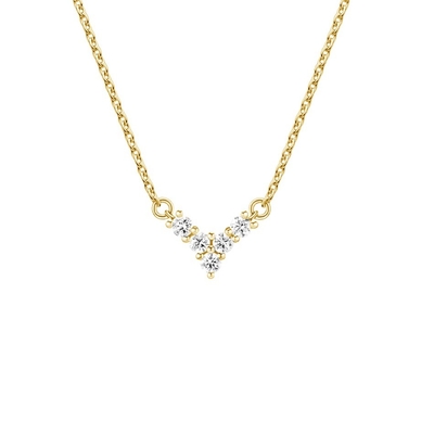 18K vàng mạ V hình trang sức cho phụ nữ 925 Sterling bạc vòng cổ