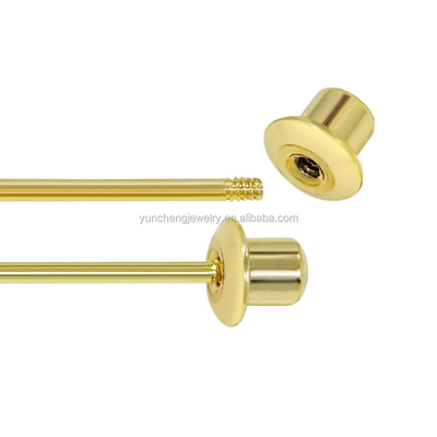 Tay làm 4mm Clear CZ vàng bọc tai nghe Stud cho trẻ em trẻ em 925 đồ trang sức bạc