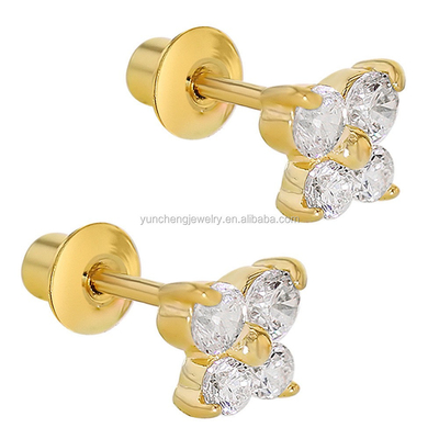 Butterfly Blue and Clearly CZ Bàn tai dành cho trẻ em 925 Sterling Silver