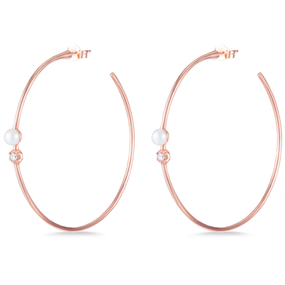925 Sterling Silver Hoop Bàn tai 4mm-4.5mm Bàn tai ngọc trai nước ngọt