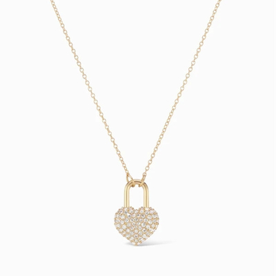 Trendy 925 vàng bọc bạc Sterling trái tim vòng dây chuyền vòng cổ