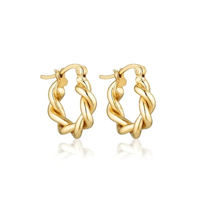 15mm xoắn Chunky Hoop rỗng Phụ nữ thời trang Bắt tai trang sức