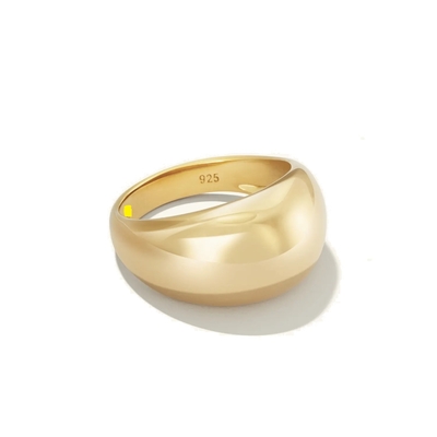 Thiết kế đậm dáng 925 Sterling Silver Dome Ring