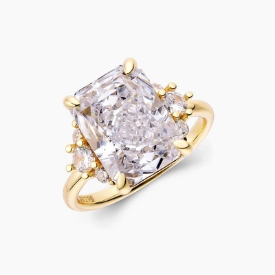 18K vàng bọc đá chính CZ Vintage đám cưới 925 Sterling bạc nhẫn cho các cô gái