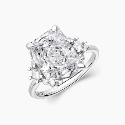 18K vàng bọc đá chính CZ Vintage đám cưới 925 Sterling bạc nhẫn cho các cô gái