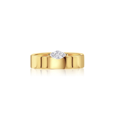 925 Sterling bạc Marquise cắt kim cương trắng CZ đắp nhẫn cho cô gái đồ trang sức