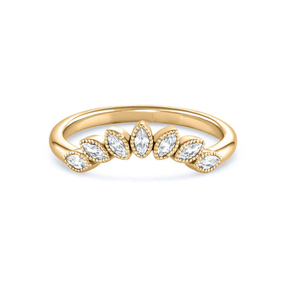 925 Sterling Silver CZ Đá quý Nhẫn kim cương Nhẫn cưới xếp chồng