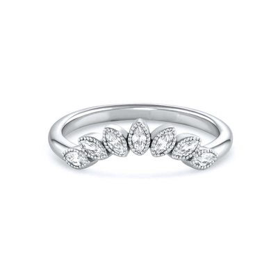 925 Sterling Silver CZ Đá quý Nhẫn kim cương Nhẫn cưới xếp chồng