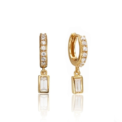 Chiếc tai vàng 925 Sterling Silver Dangle dành cho lễ cưới.