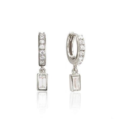 Chiếc tai vàng 925 Sterling Silver Dangle dành cho lễ cưới.
