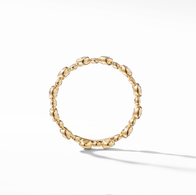 Đồ cổ điển Zircon Eternity Band Vàng trang sức US Size 10 Clear CZ Ring