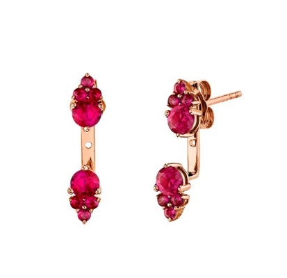 Bạch kim cúp Zircon Cluster Diamond Stud Jacket Băng tai 925 18K vàng mạ