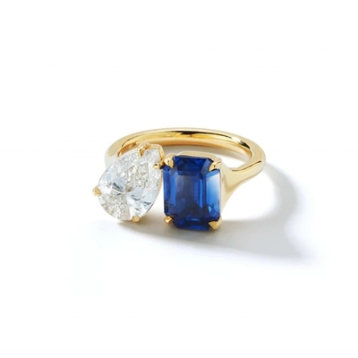 Đàn bà Đàn bà đồ trang sức Nhẫn mở có thể điều chỉnh với đá lớn trong 925 Sterling bạc