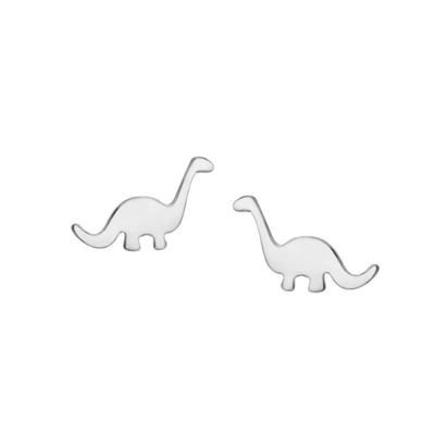 Đứa trẻ Động vật khủng long Bàn tai bằng vàng 925 Sterling Silver Mini