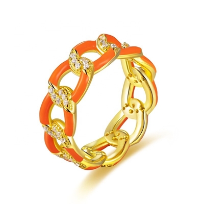 925 Sterling Silver Twist Ring Vòng đính hôn của phụ nữ được mạ vàng