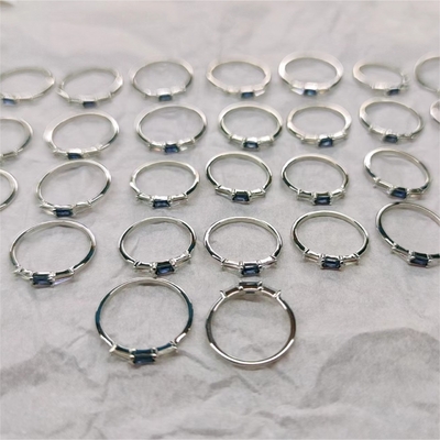 Đá kim cương 3 viên đá kim cương tùy chỉnh cho phụ nữ 14K 18K vàng