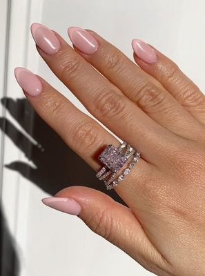 Baguette bọc bạc Kim cương xanh 5A cắt băng CZ nhẫn đính hôn cho phụ nữ 925 bạc Sterling