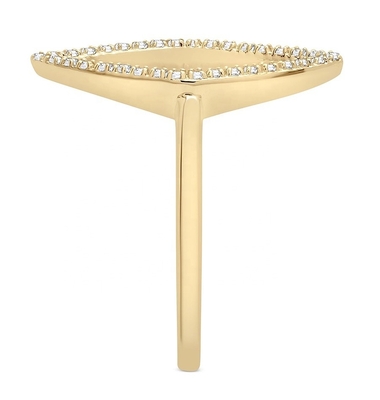 Hôn nhân Trắng CZ Rhombus tuyên bố Nhẫn Vàng 925 Sterling bạc đồ trang sức cho phụ nữ