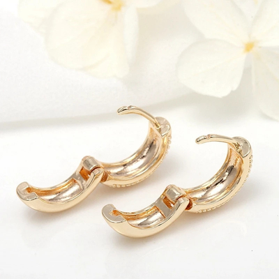 Eco Friendly 18K Gold Plated Multi Small Dot Beads Hoop Earrings Cho Phụ nữ Cô gái 2021